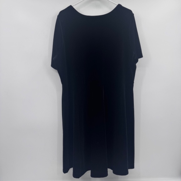 Hillard Hanson Dress Women 2X Black Velour Velvet Whimsigoth Witchy Holiday - Picture 5 of 10